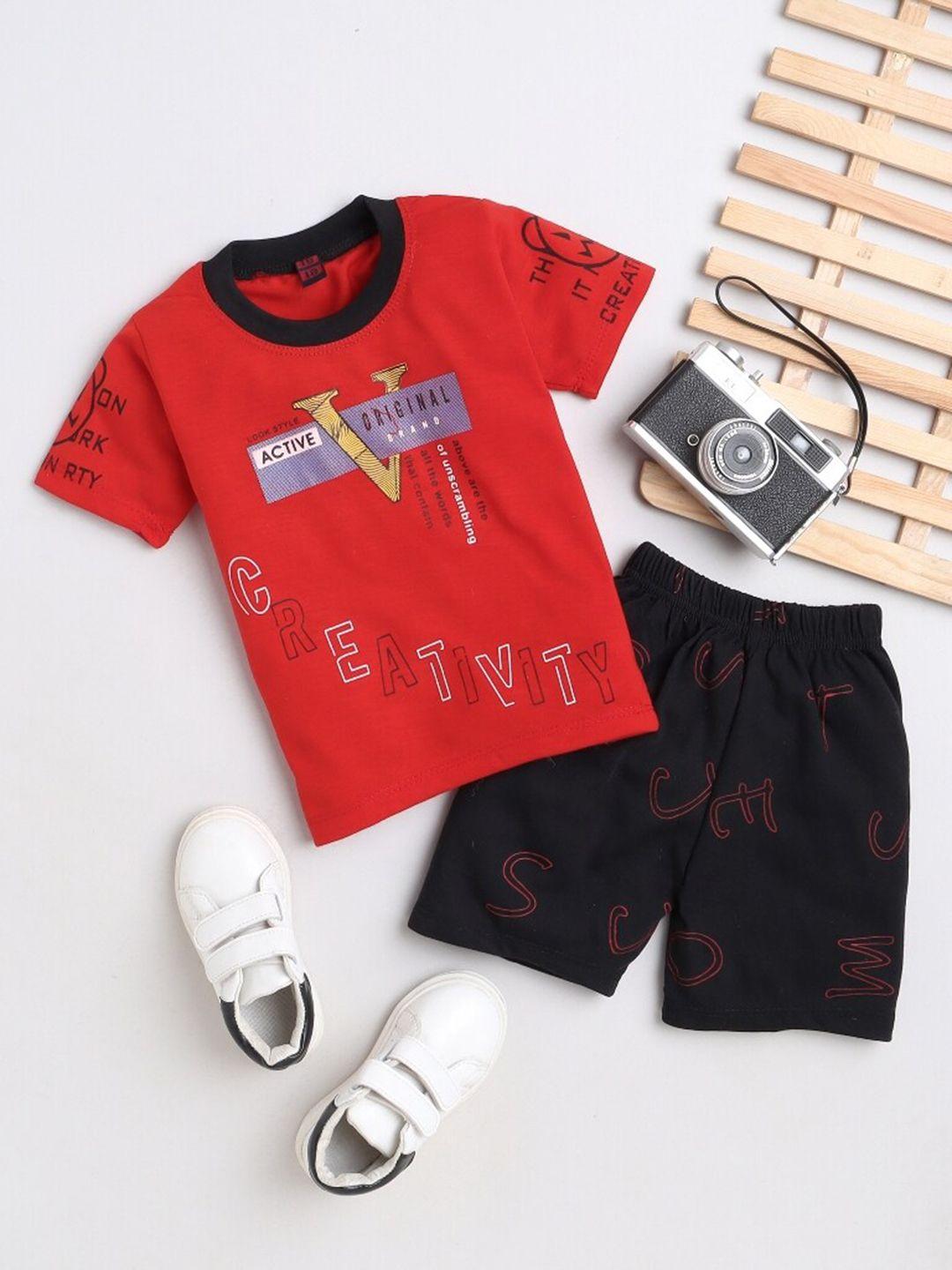 baesd boys printed t-shirt with shorts