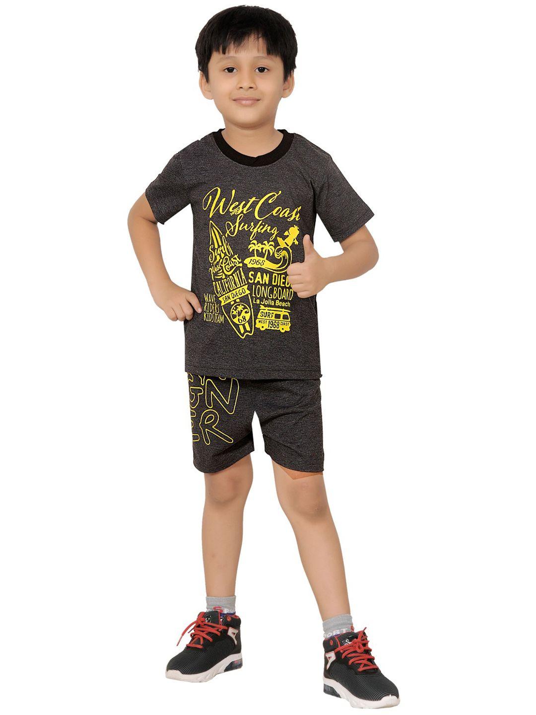 baesd boys printed t-shirt with shorts