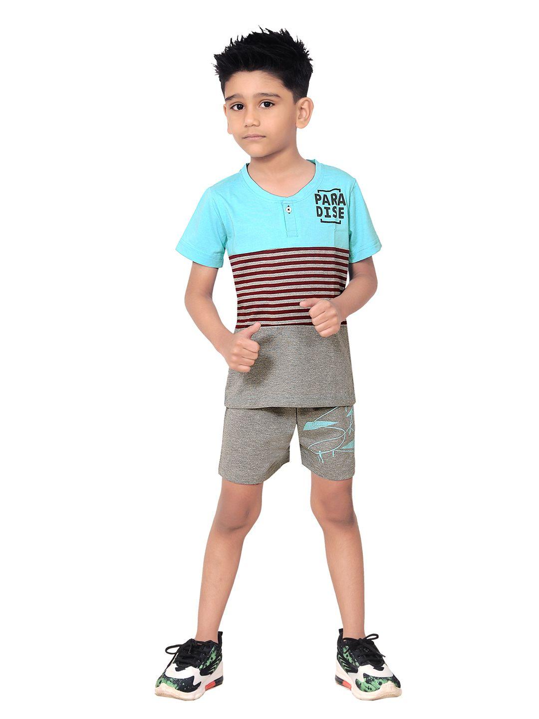 baesd boys printed t-shirt with shorts