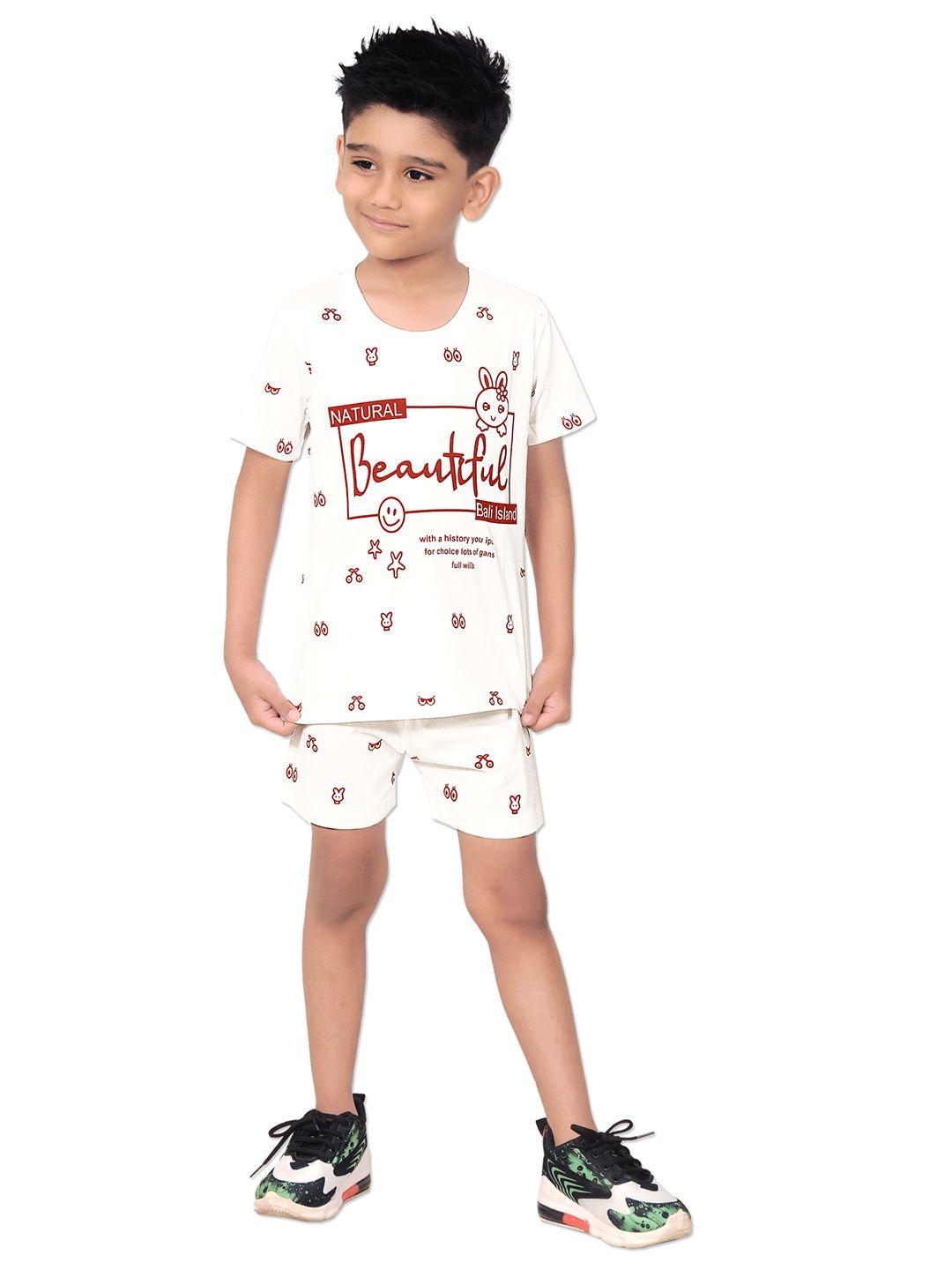 baesd boys printed t-shirt with shorts