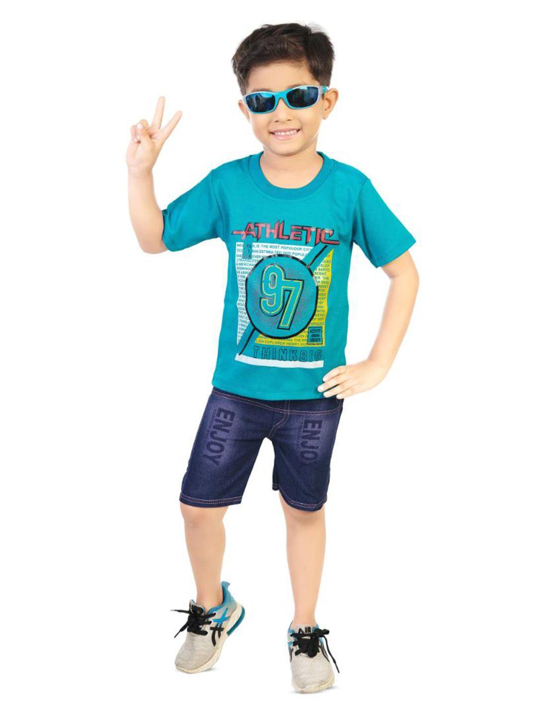 baesd boys printed t-shirt with shorts