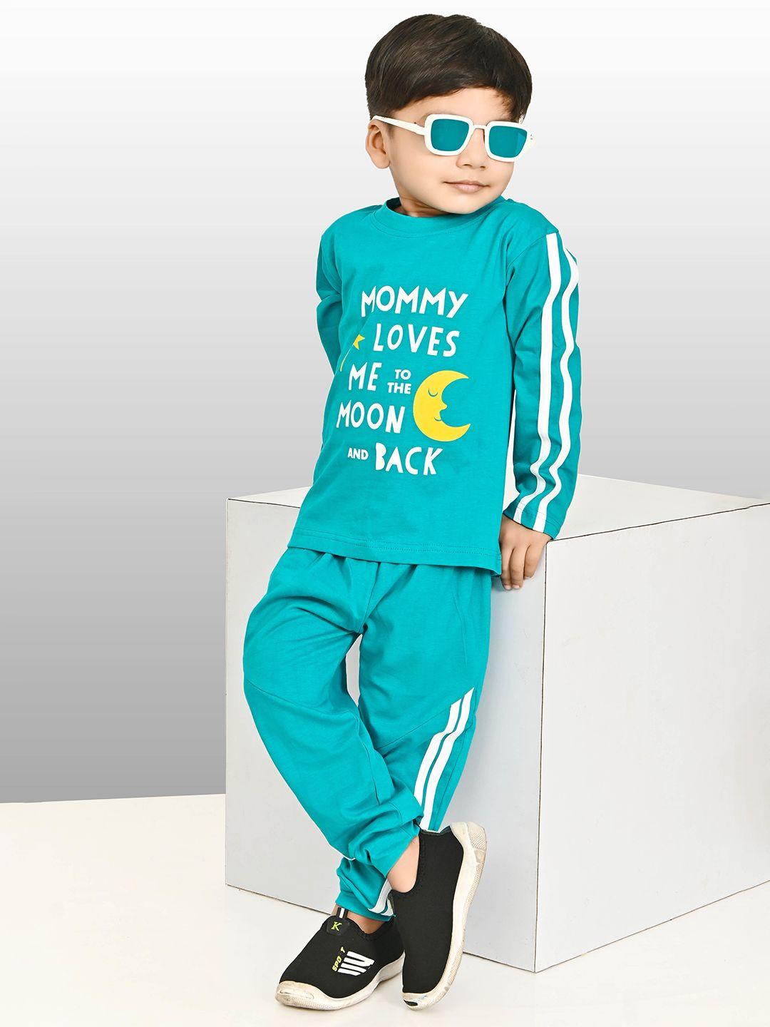 baesd boys printed t-shirt with trousers