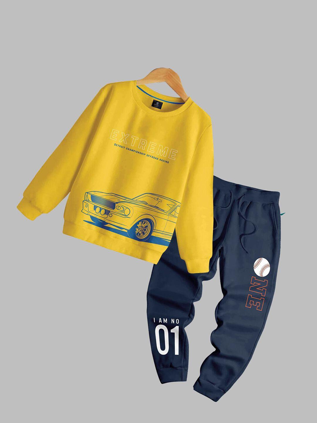 baesd boys printed t-shirt with trousers