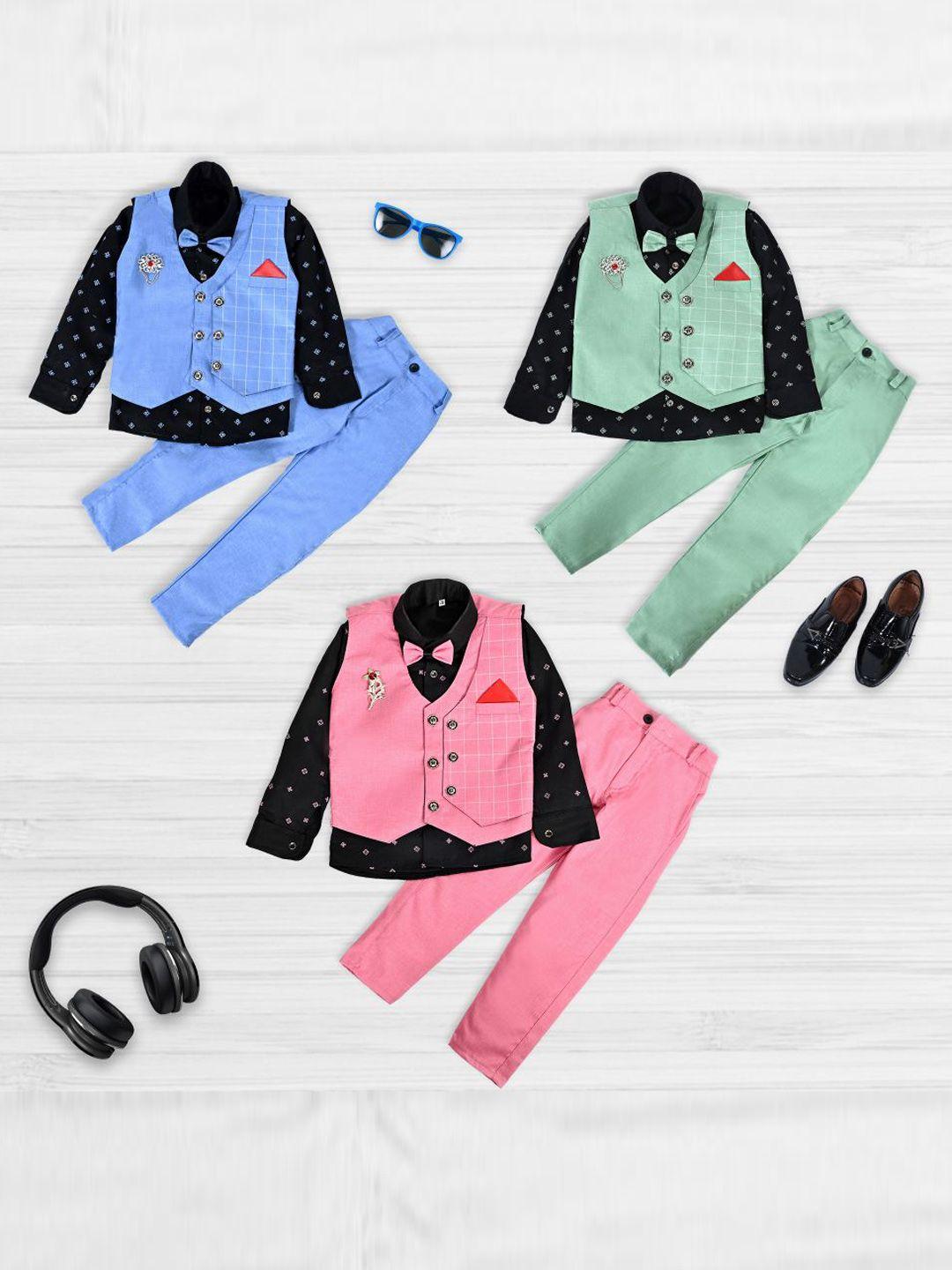 baesd boys pure cotton shirt with trousers and waistcoat
