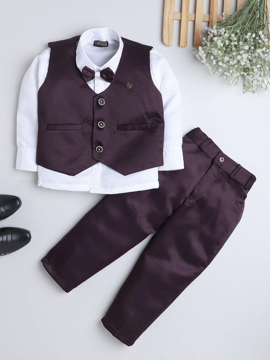 baesd boys purple & white shirt with trousers