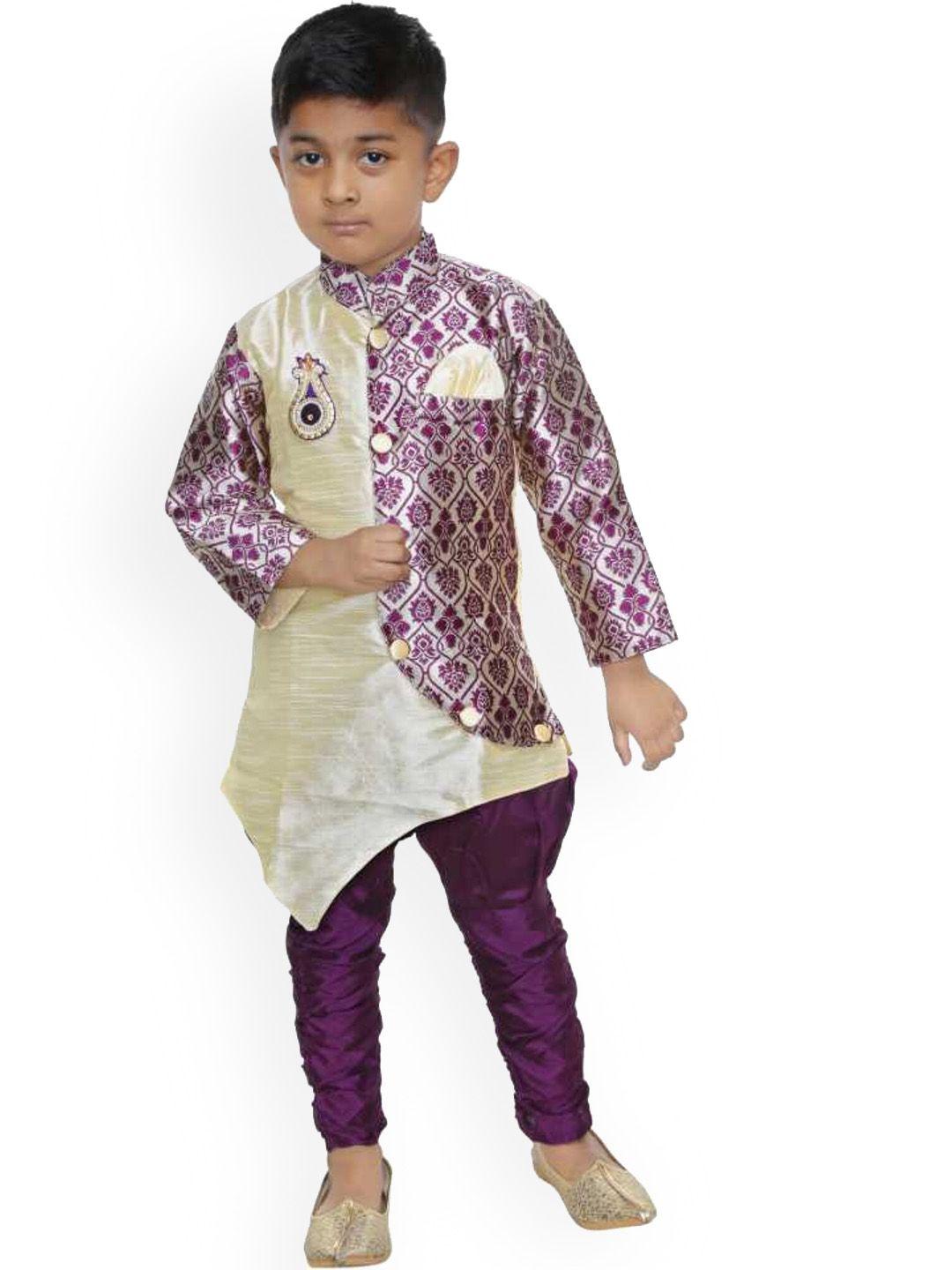 baesd boys self-design sherwani set