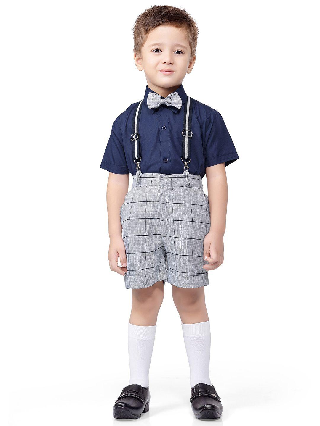 baesd boys shirt & shorts with suspenders