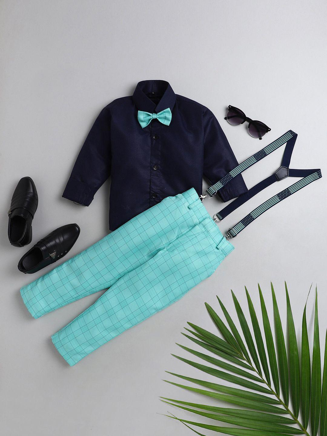 baesd boys shirt with checked trousers and suspenders