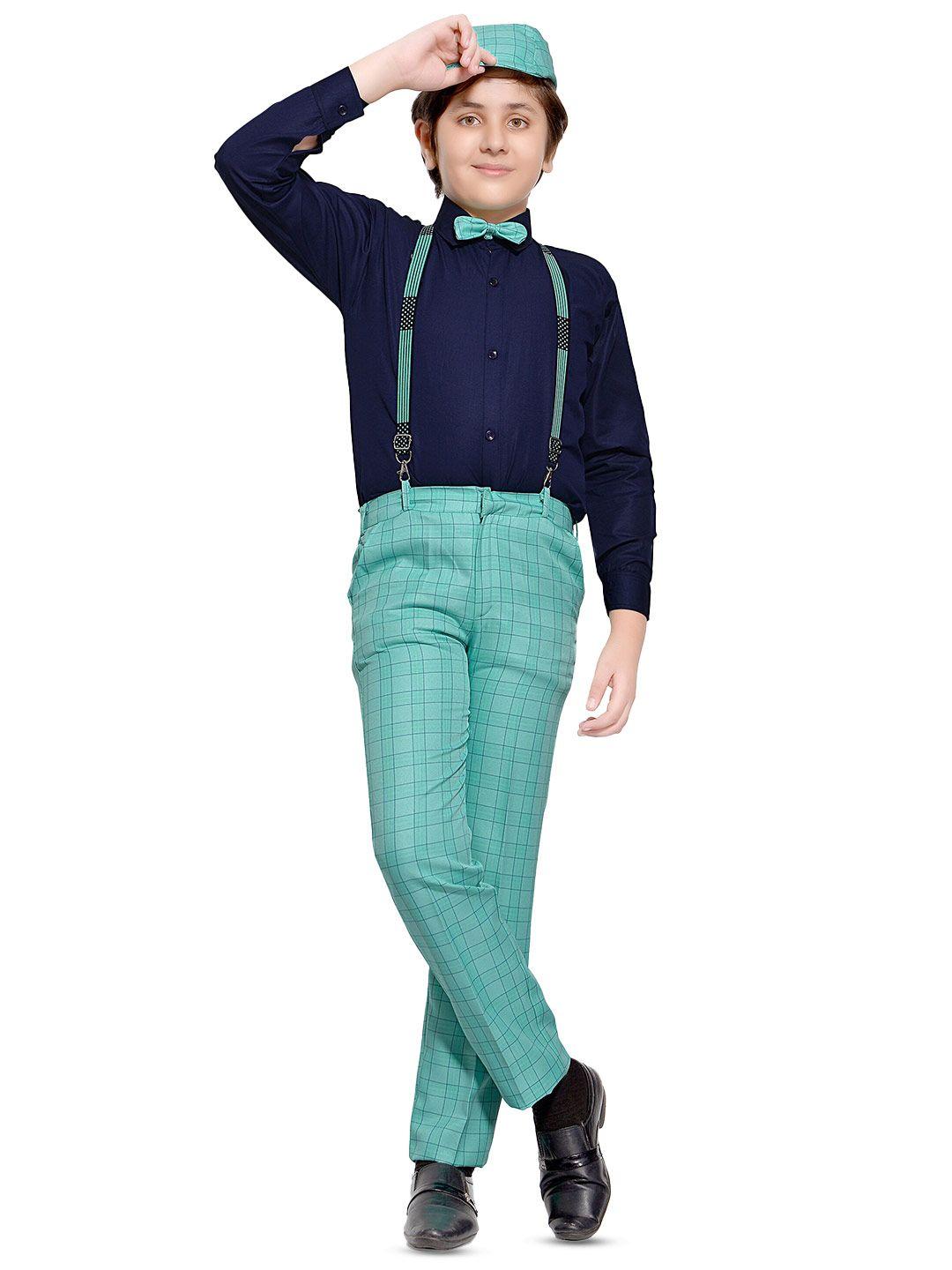 baesd boys shirt with trousers and suspenders set