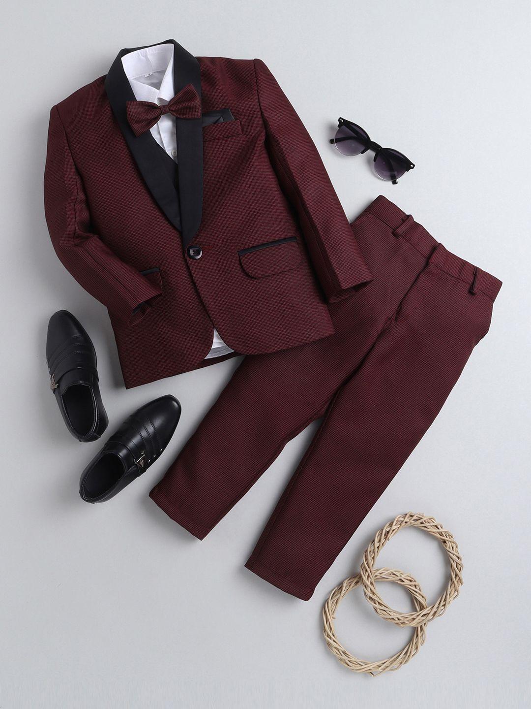 baesd boys silk cotton tuxedo 4-pieces suit