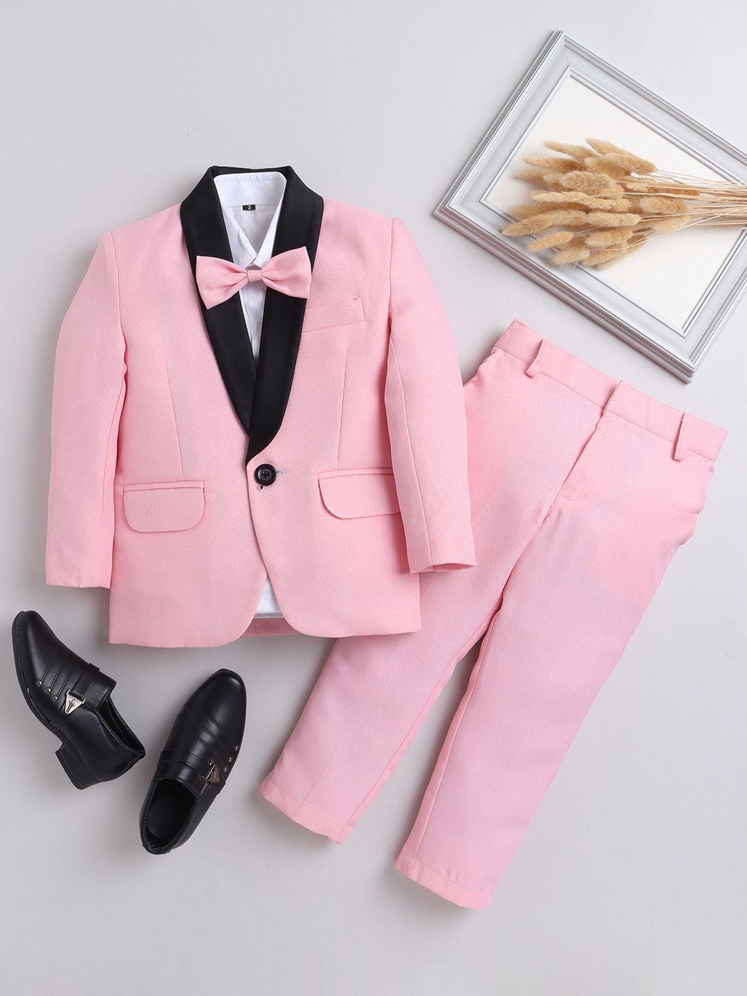 baesd boys single-breasted silk cotton 5-piece suit