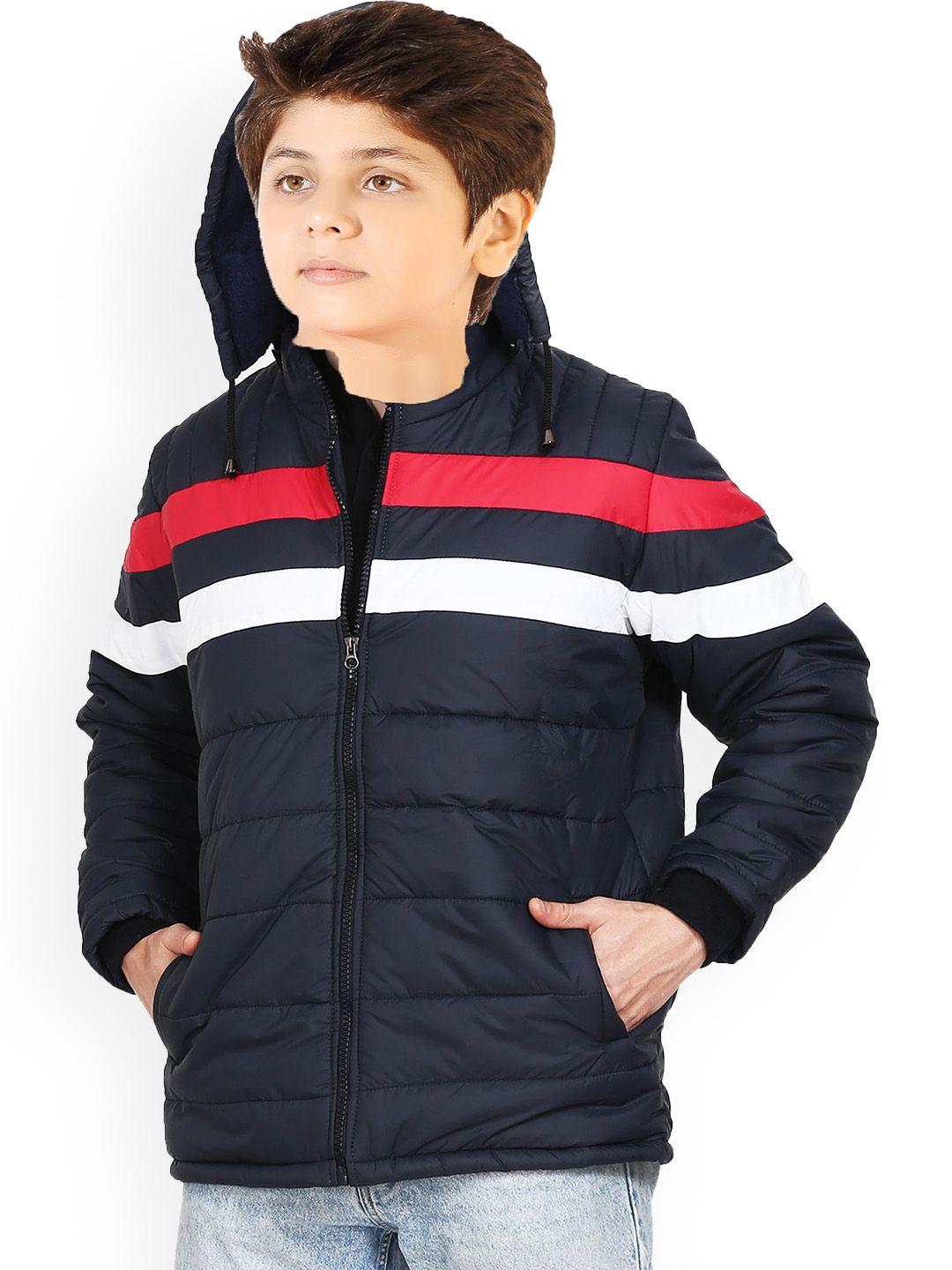baesd boys striped hooded padded jacket