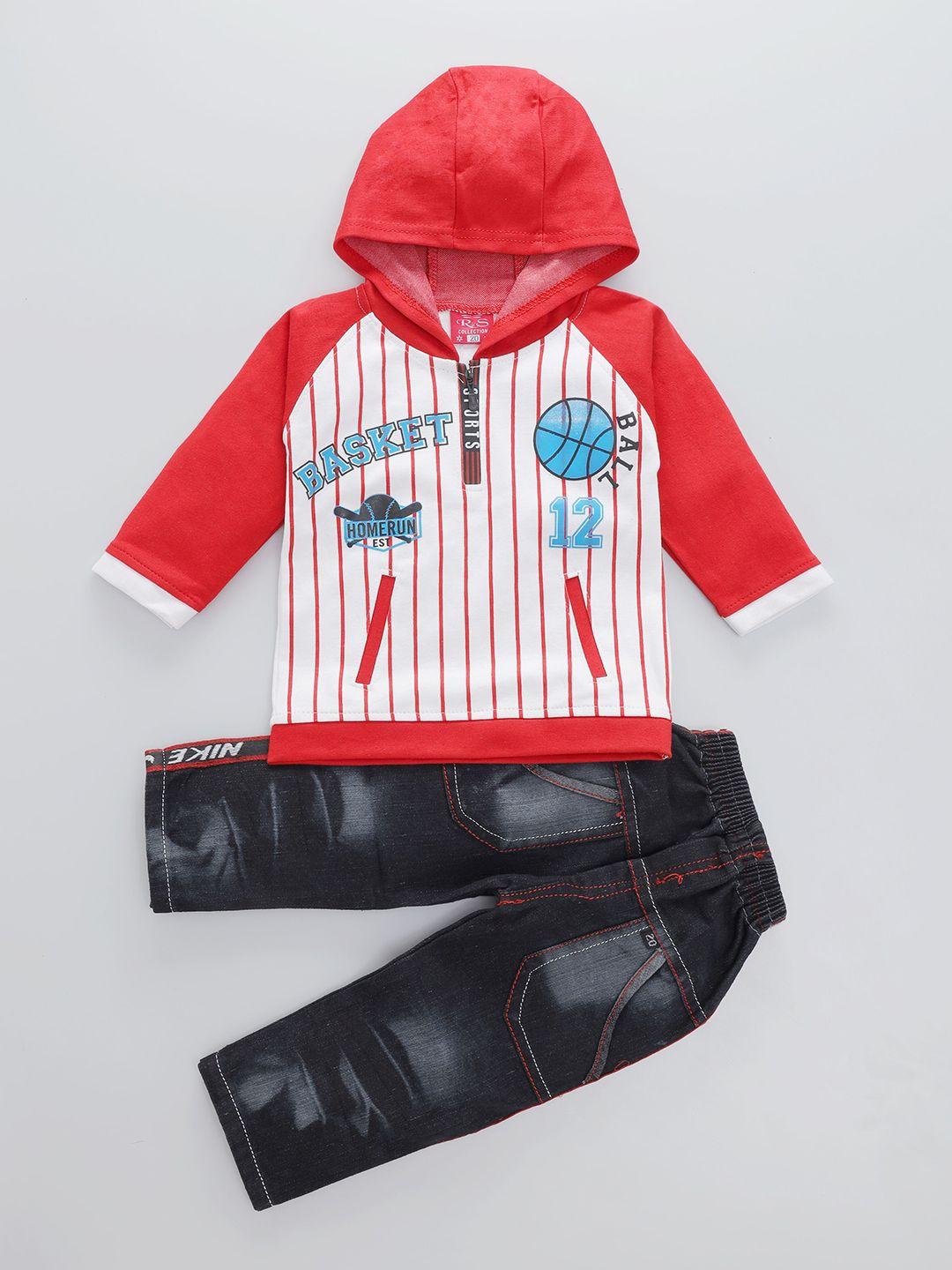 baesd boys striped hooded t-shirt with trousers