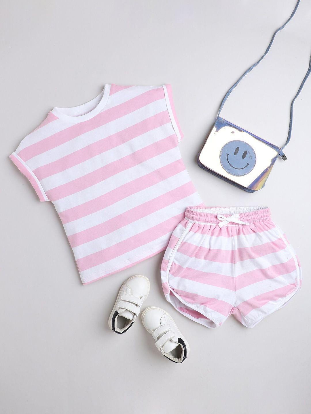 baesd boys striped pure cotton t-shirt with shorts