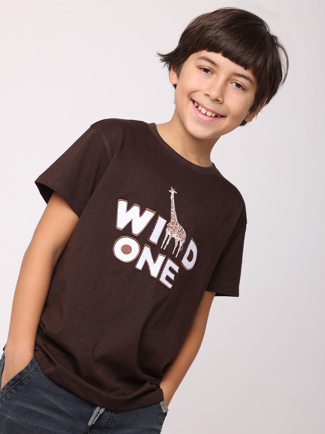 baesd boys typography organic cotton pockets t-shirt