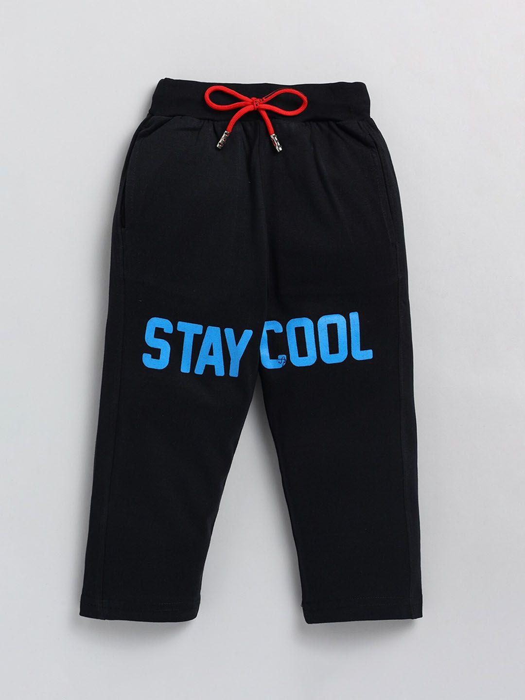 baesd boys typography printed cotton lounge pants