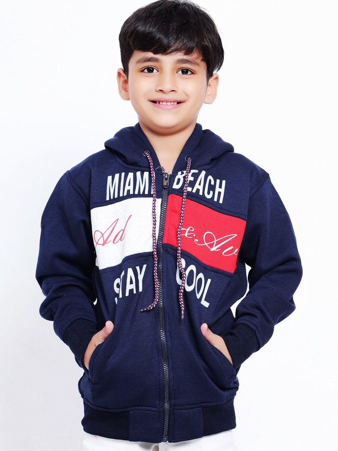 baesd boys typography printed hooded bomber jacket