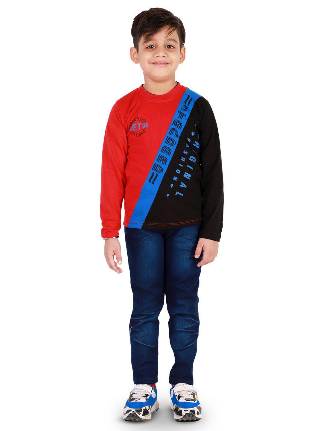 baesd boys typography printed t-shirt with trousers