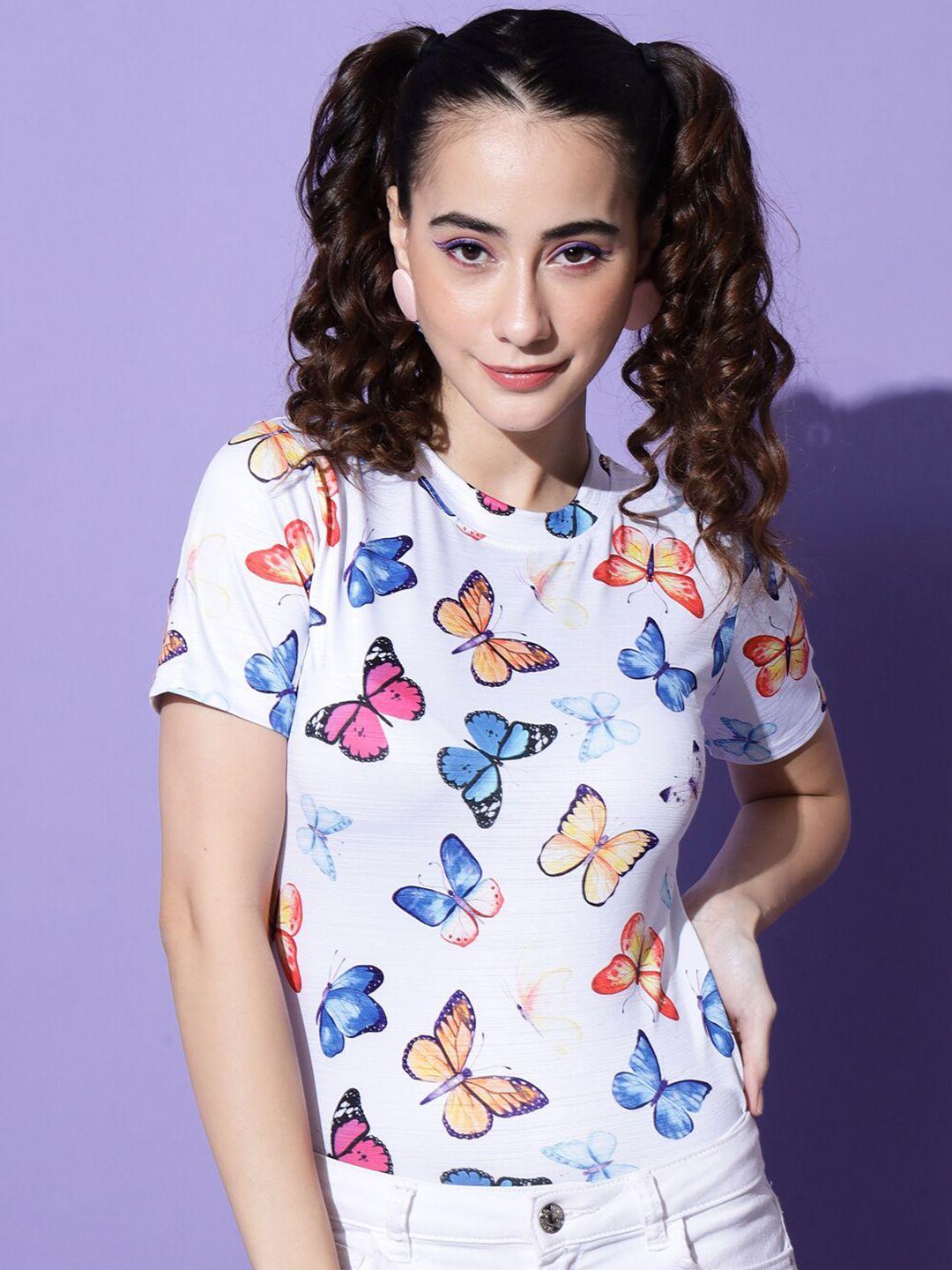 baesd butterfly printed regular top