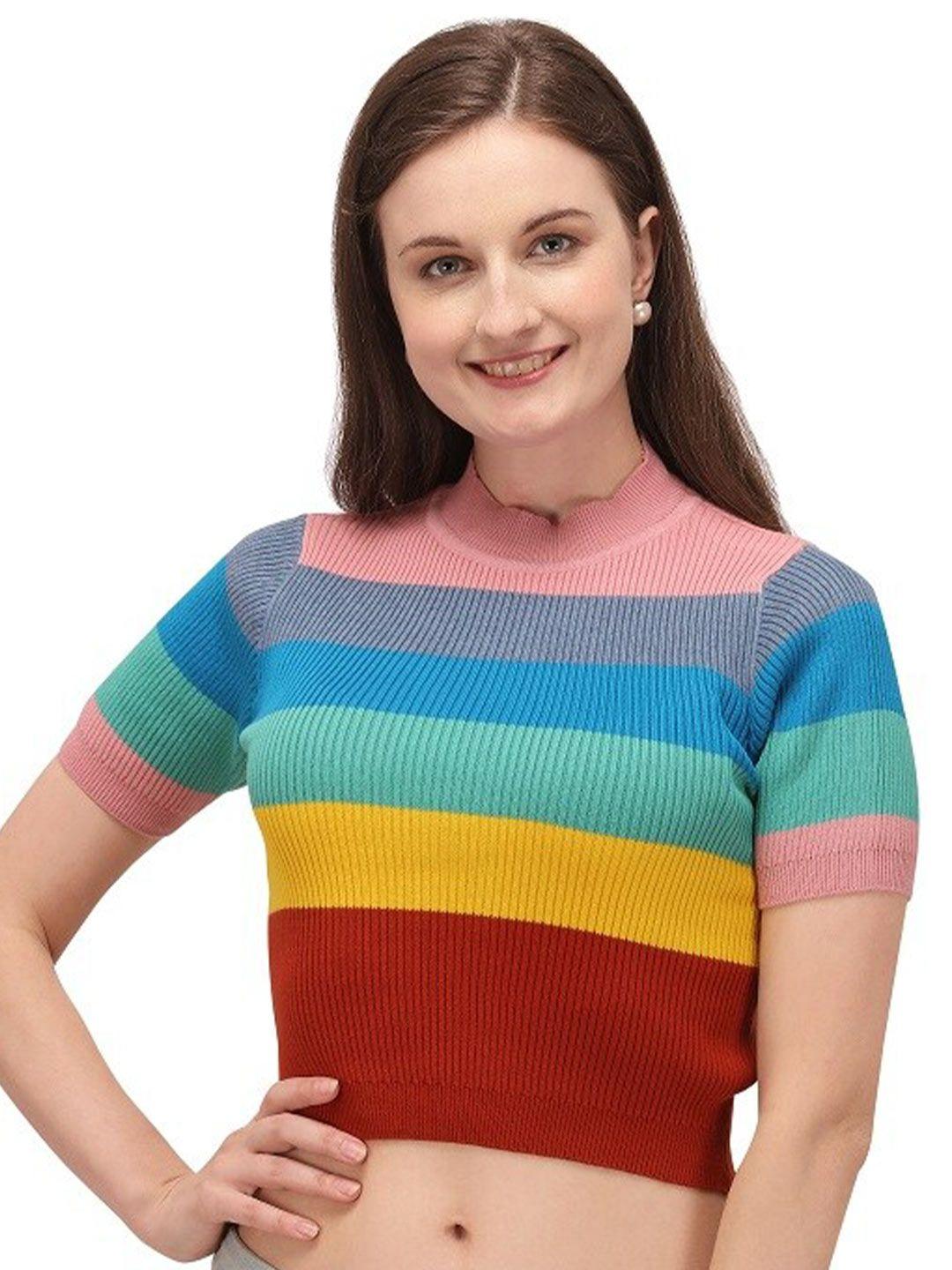 baesd candy striped woollen top