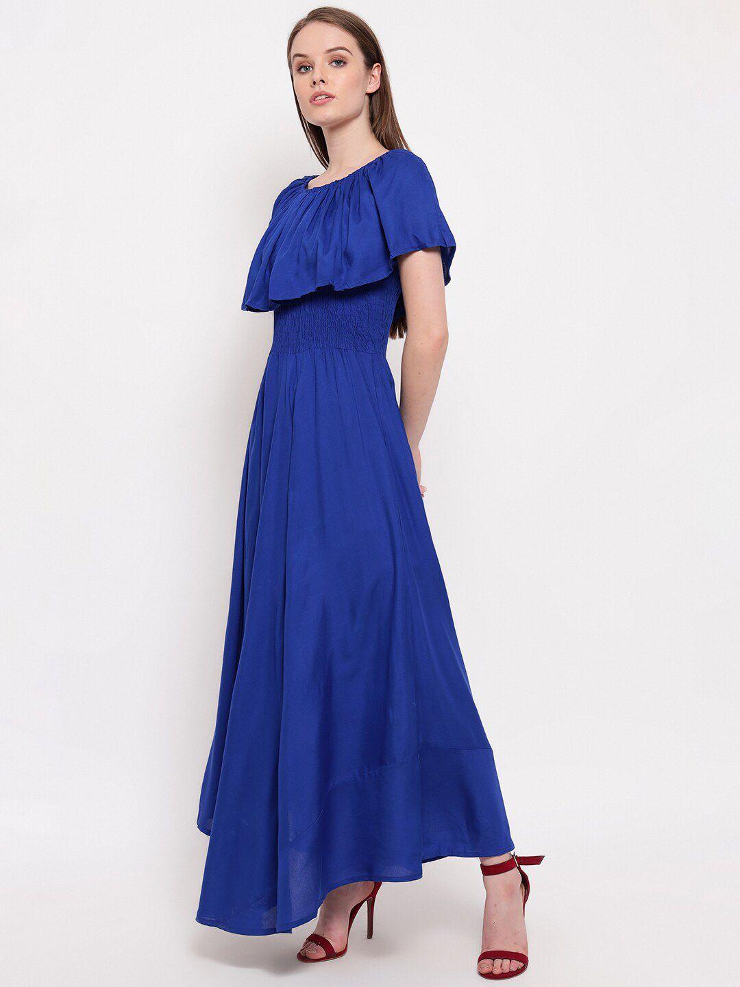 baesd cape sleeves a-line cotton maxi dress