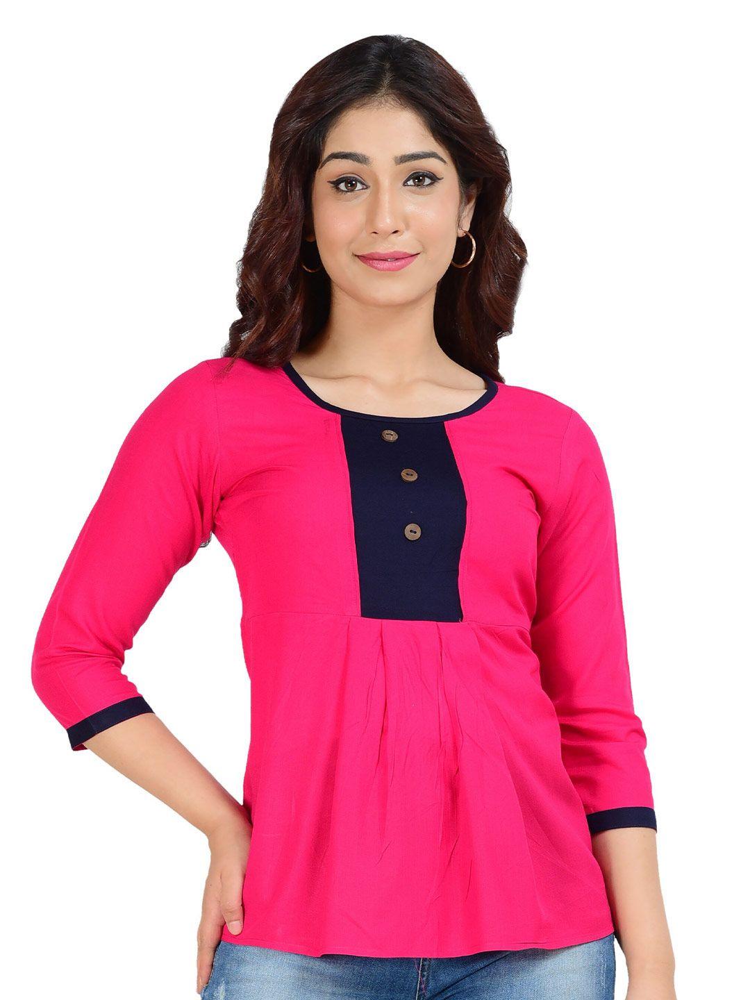 baesd colourblocked a-line top