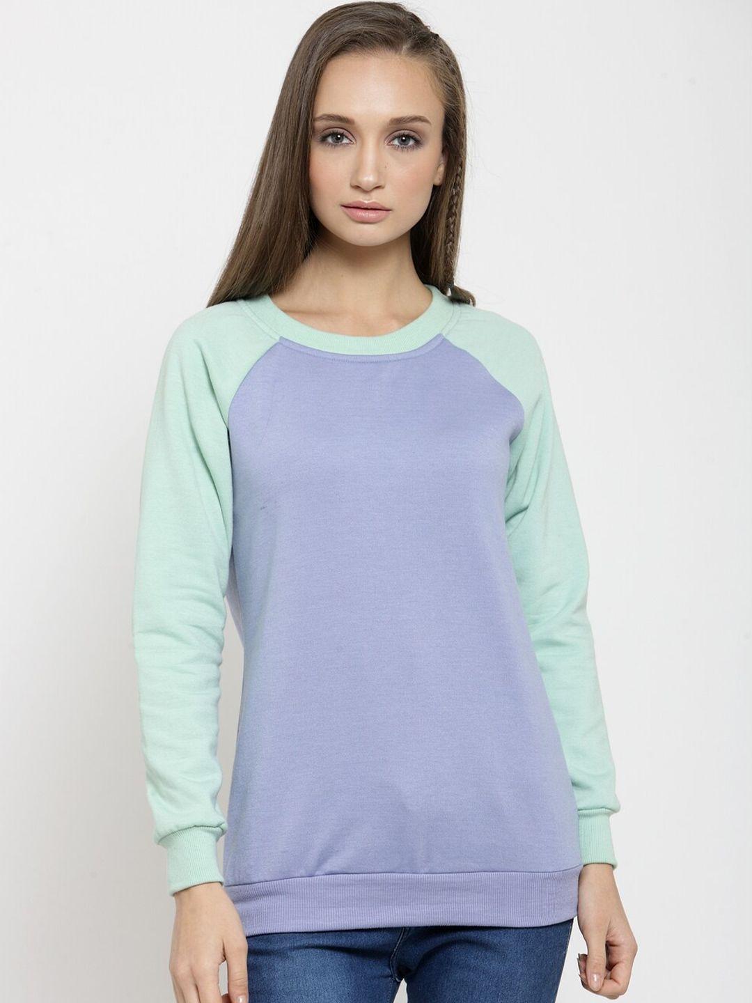 baesd colourblocked fleece pullover sweatshirt