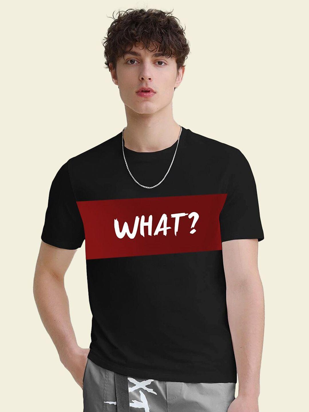 baesd colourblocked round neck printed t-shirt
