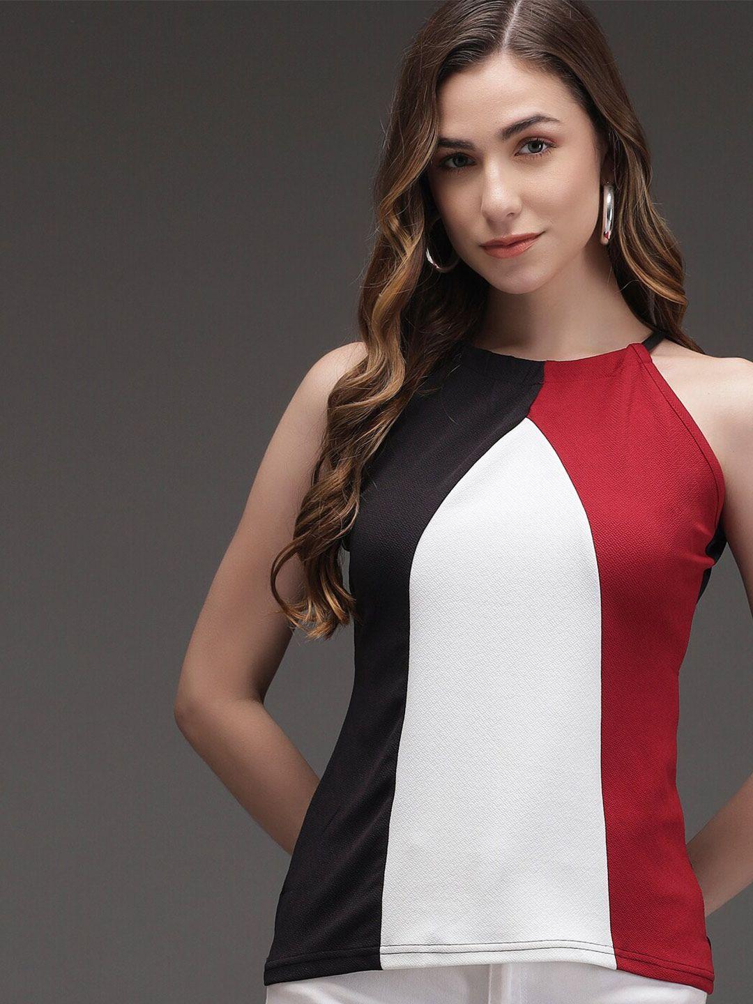 baesd colourblocked sleeveless top