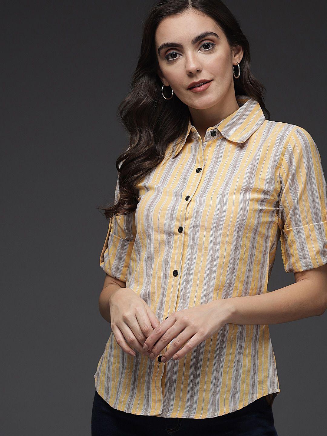 baesd comfort striped cotton casual shirt