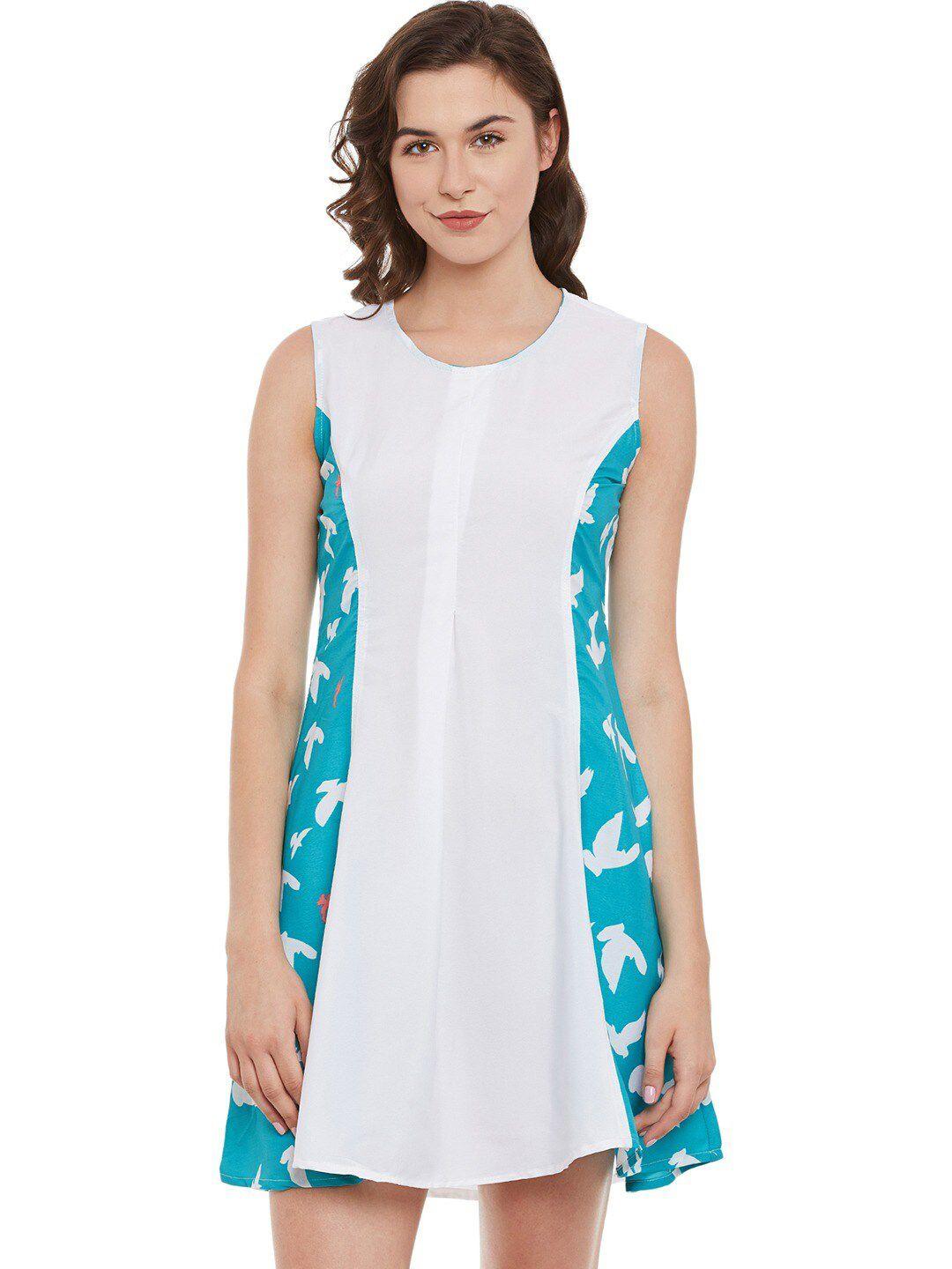 baesd conversational printed a line mini dress