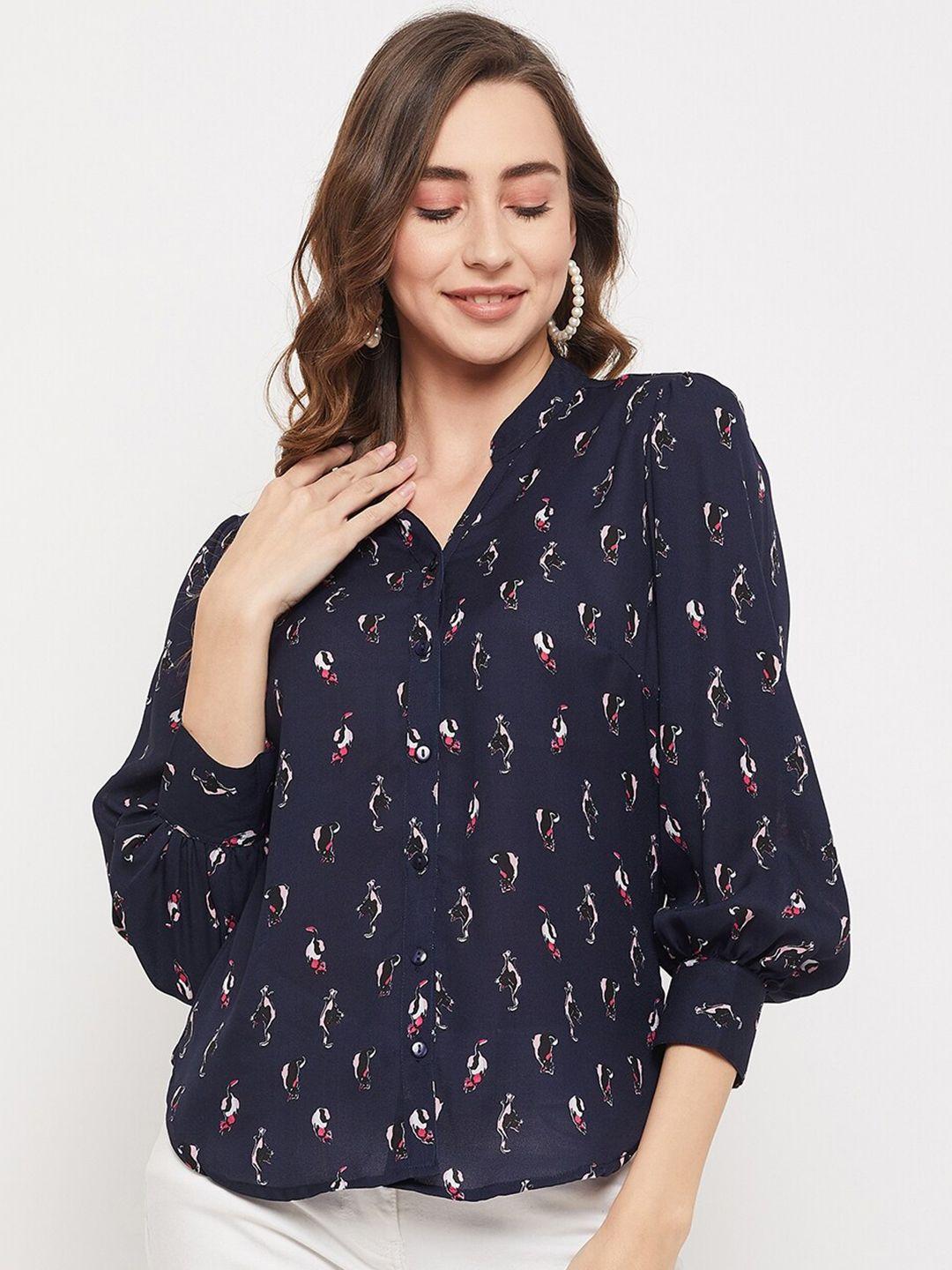 baesd conversational printed shirt style top