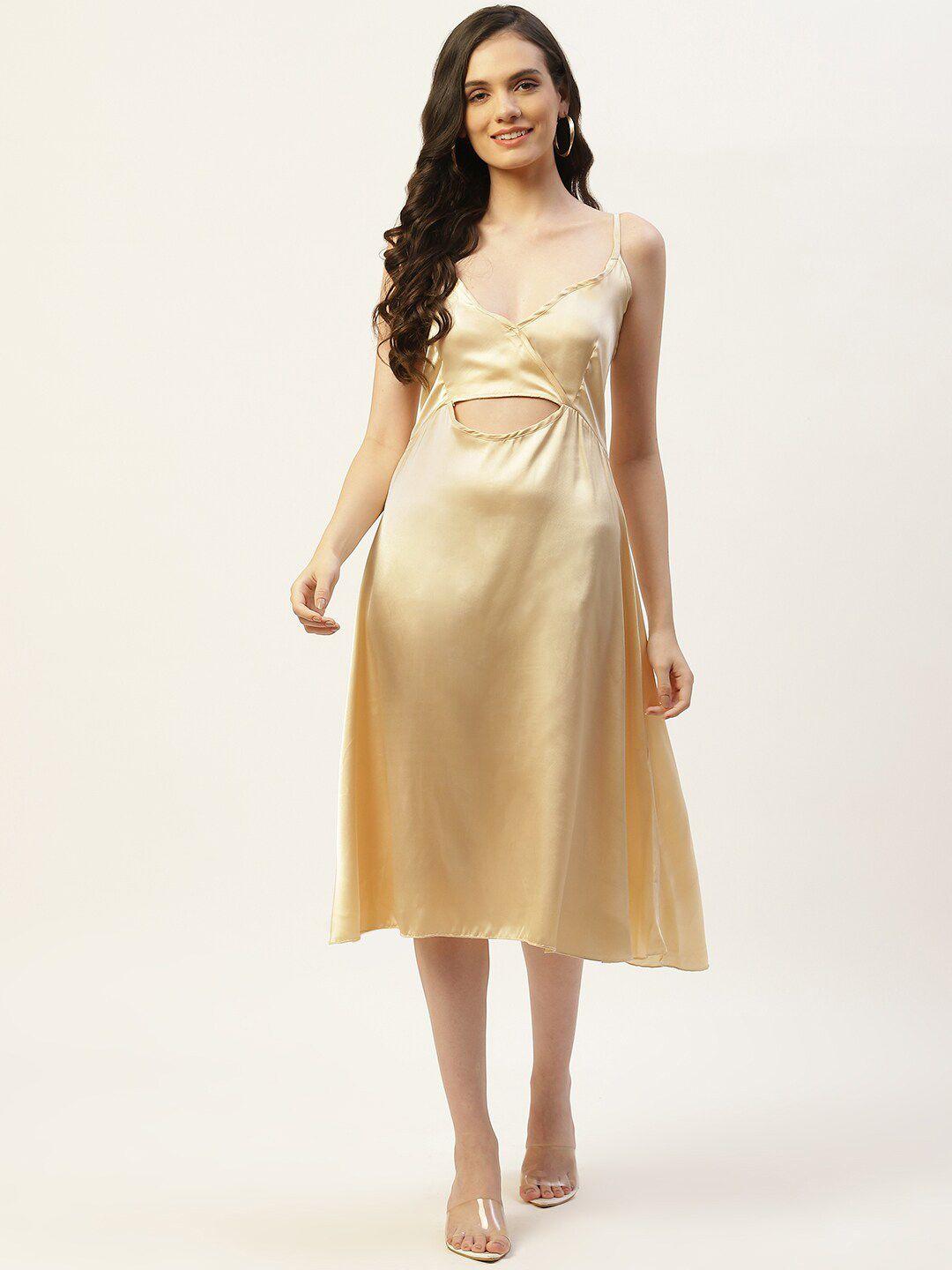 baesd cut-out satin a-line dress