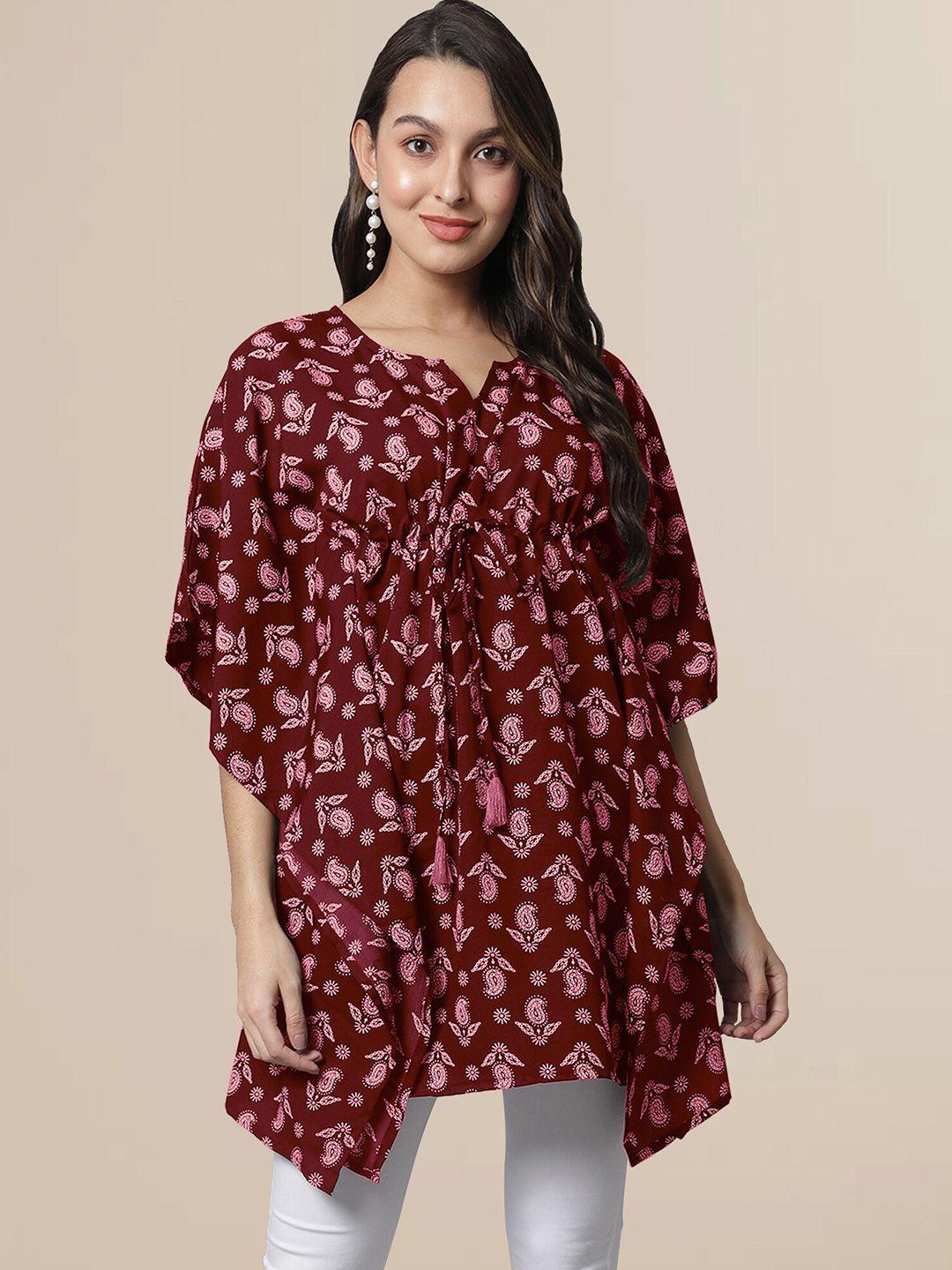 baesd ethnic motifs printed kaftan top