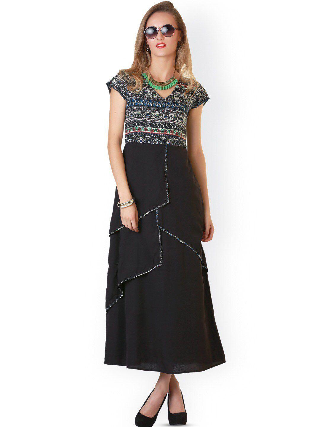 baesd ethnic motifs printed maxi dress