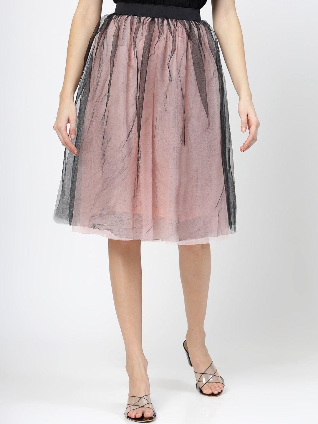 baesd flared knee-length skirt