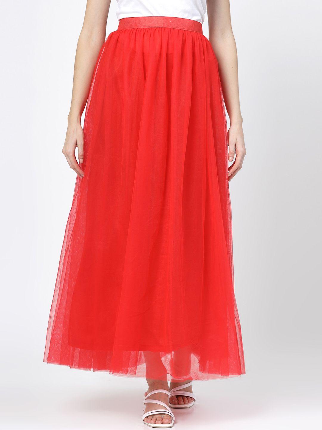 baesd flared maxi length skirt