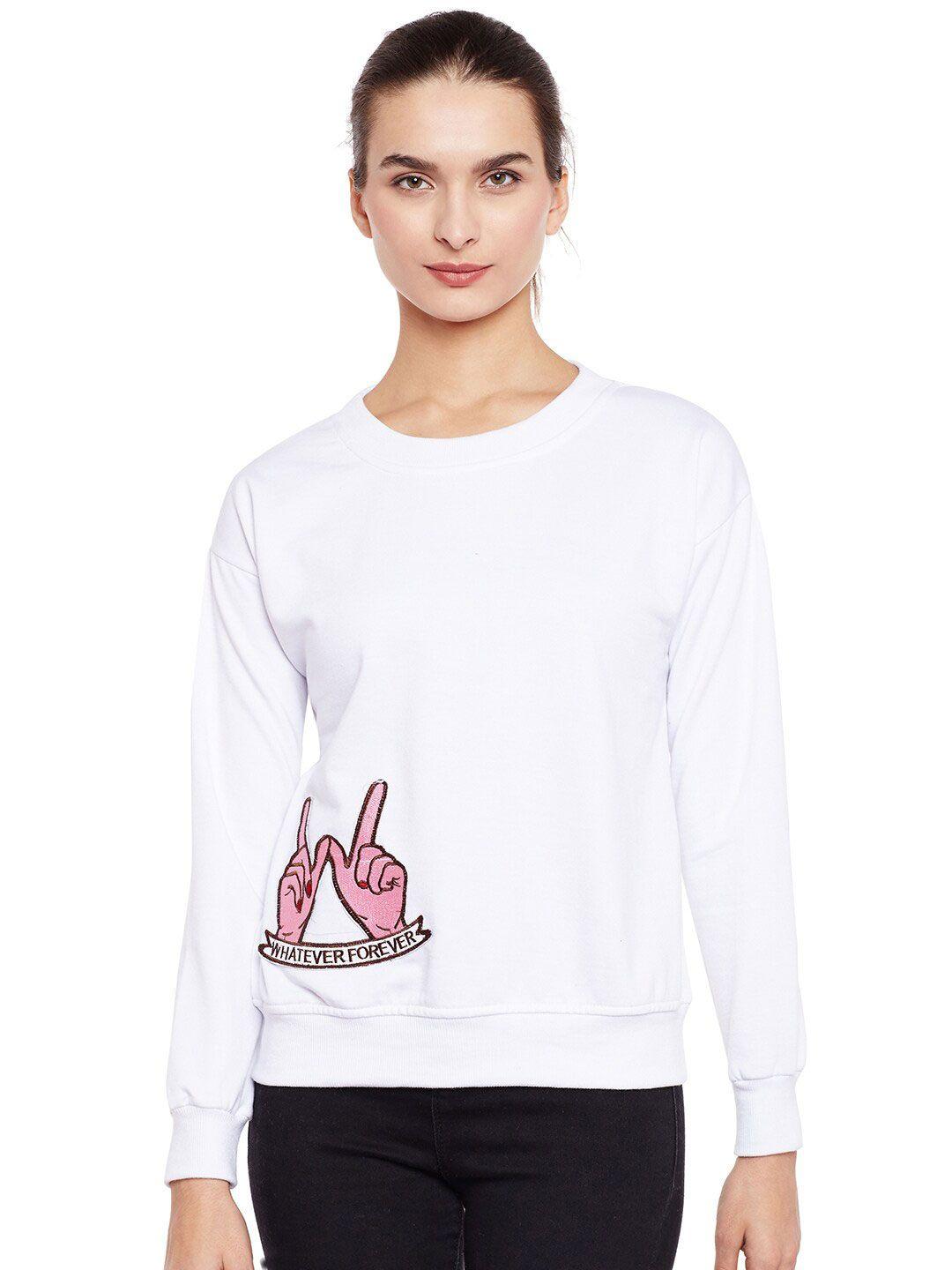 baesd fleece pullover sweatshirt with embroidered details