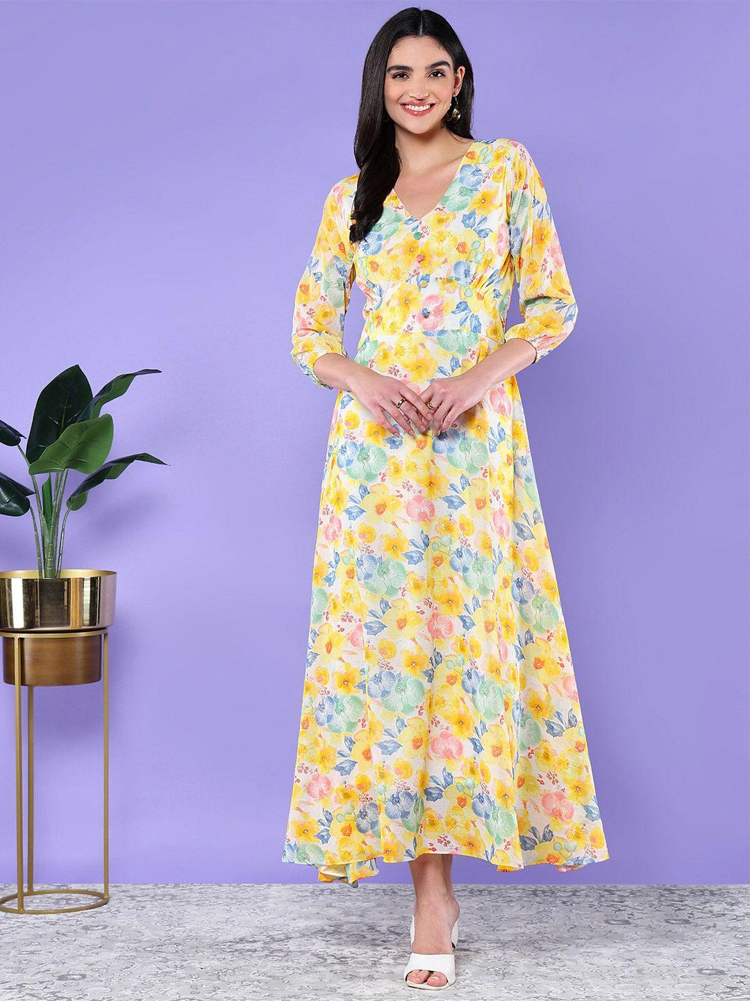 baesd floral print chiffon maxi midi dress