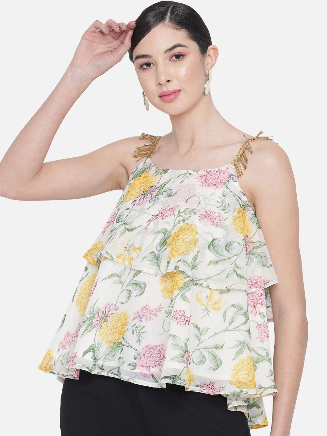 baesd floral printed a-line top