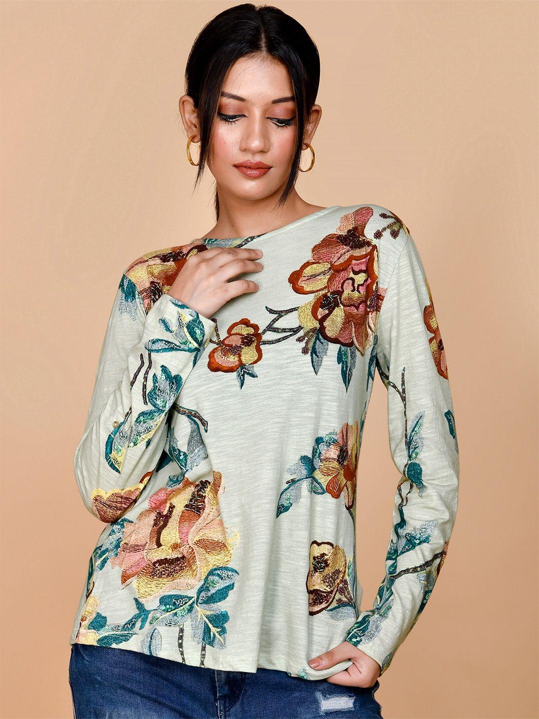 baesd floral printed cotton regular top