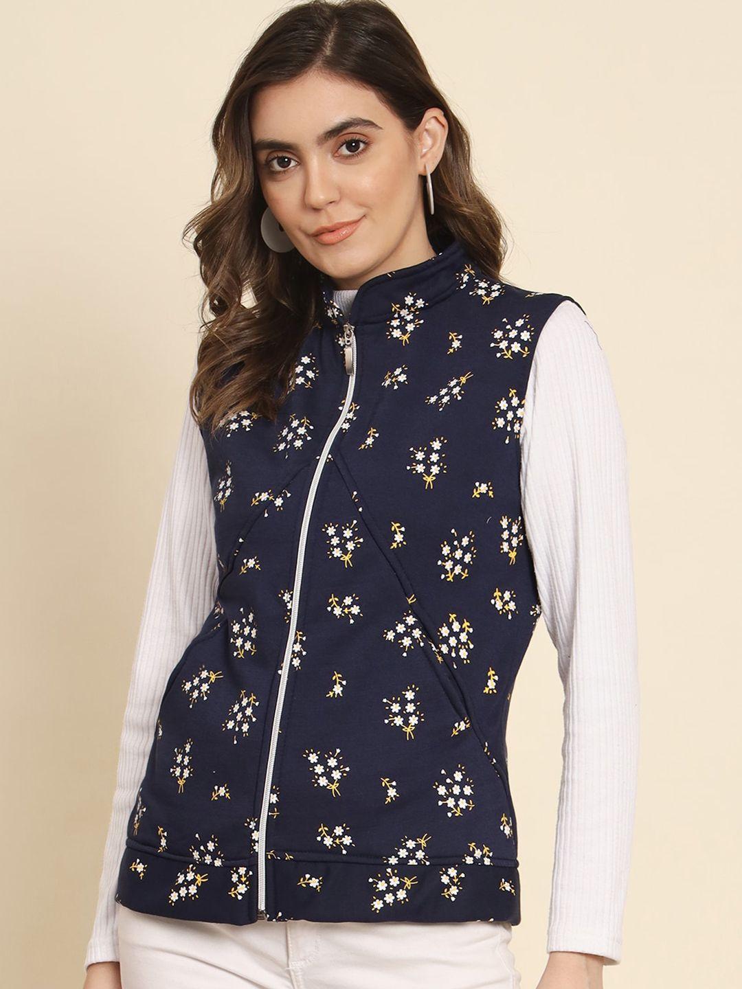 baesd floral printed cotton tailored jacket