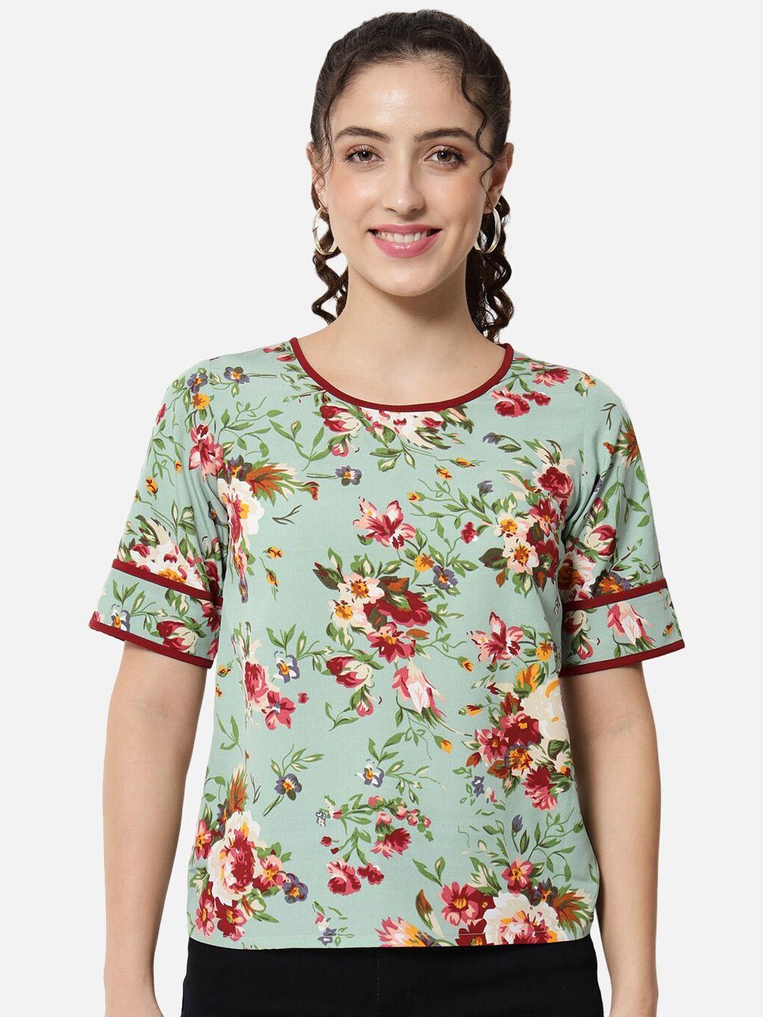 baesd floral printed round neck regular top