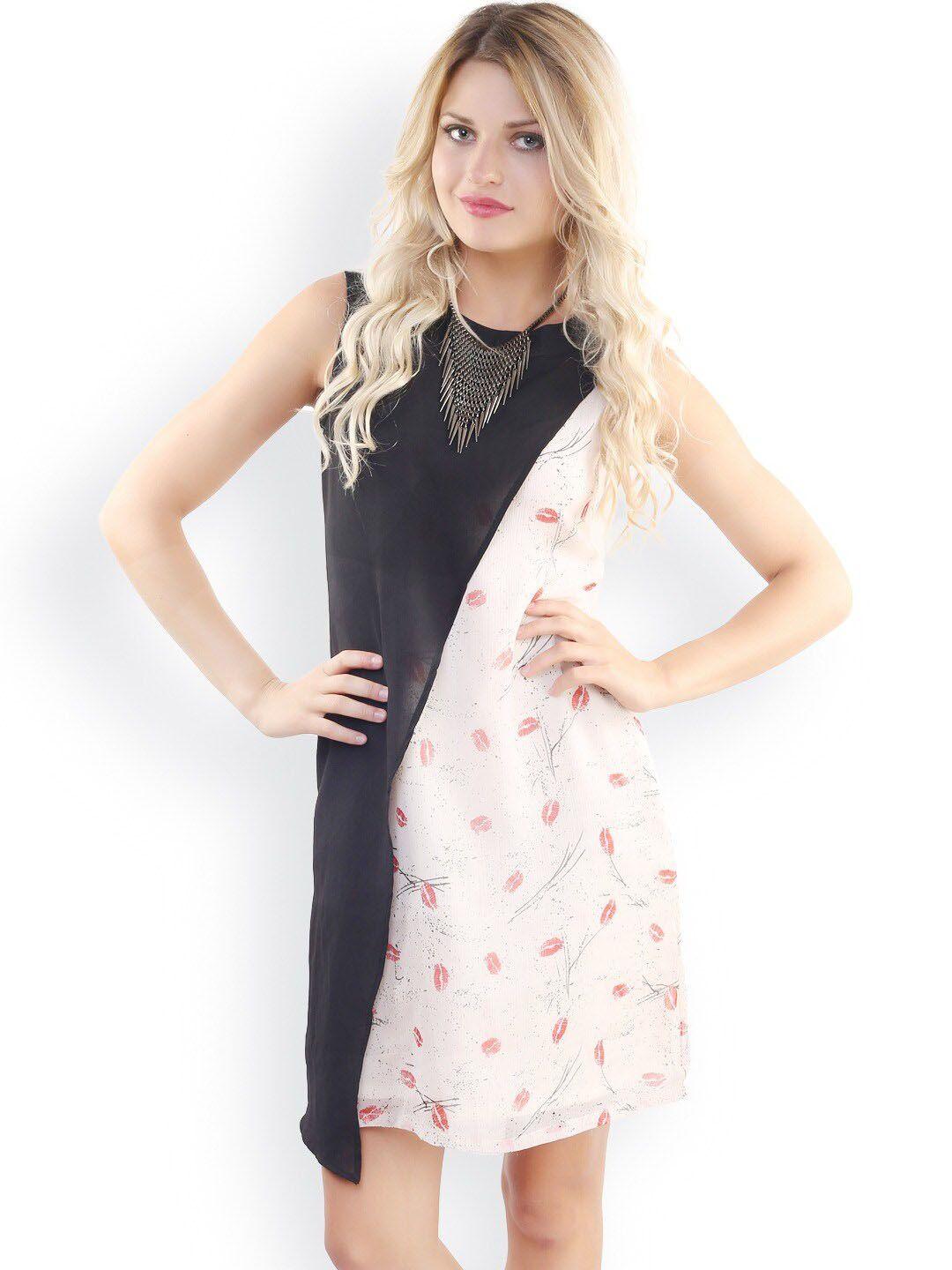 baesd floral printed sleeveless a-line dress