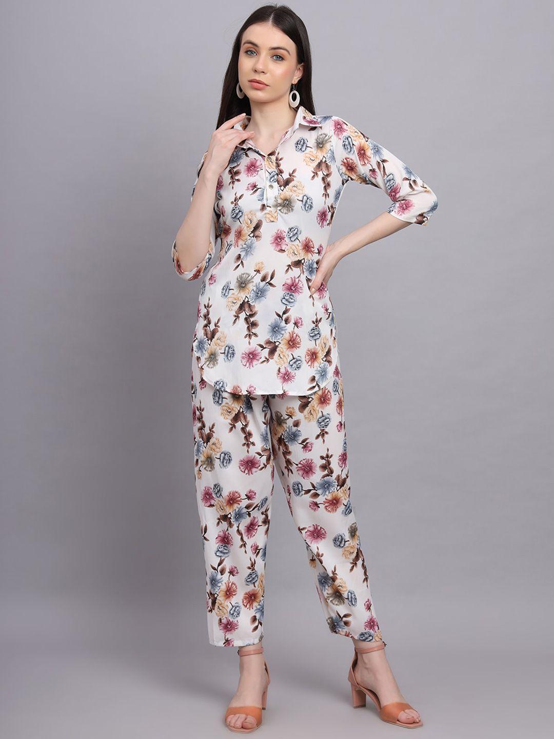baesd floral printed top & trousers