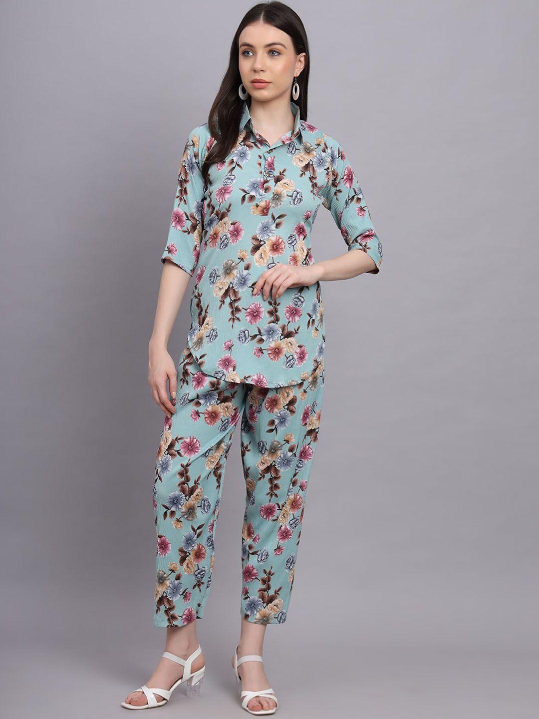 baesd floral printed top with trousers