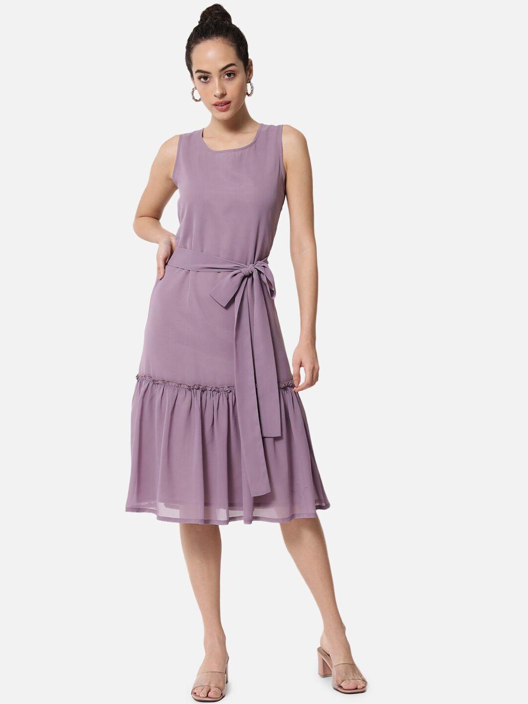 baesd gathered tiered belted a-line midi dress