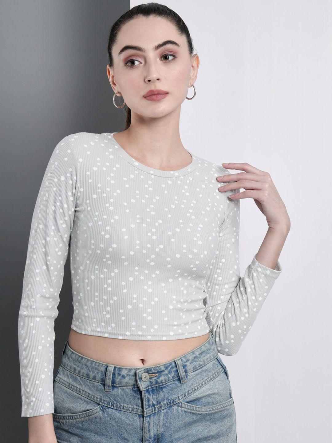 baesd geometric print cotton crop top