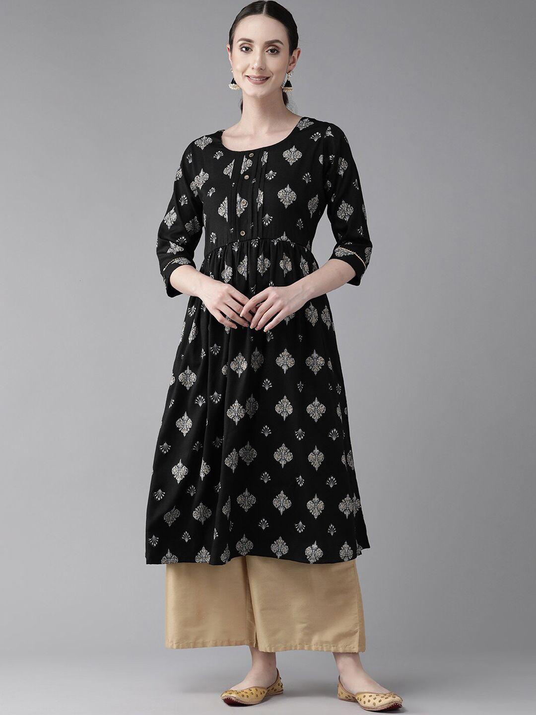 baesd geometric printed cotton kurta