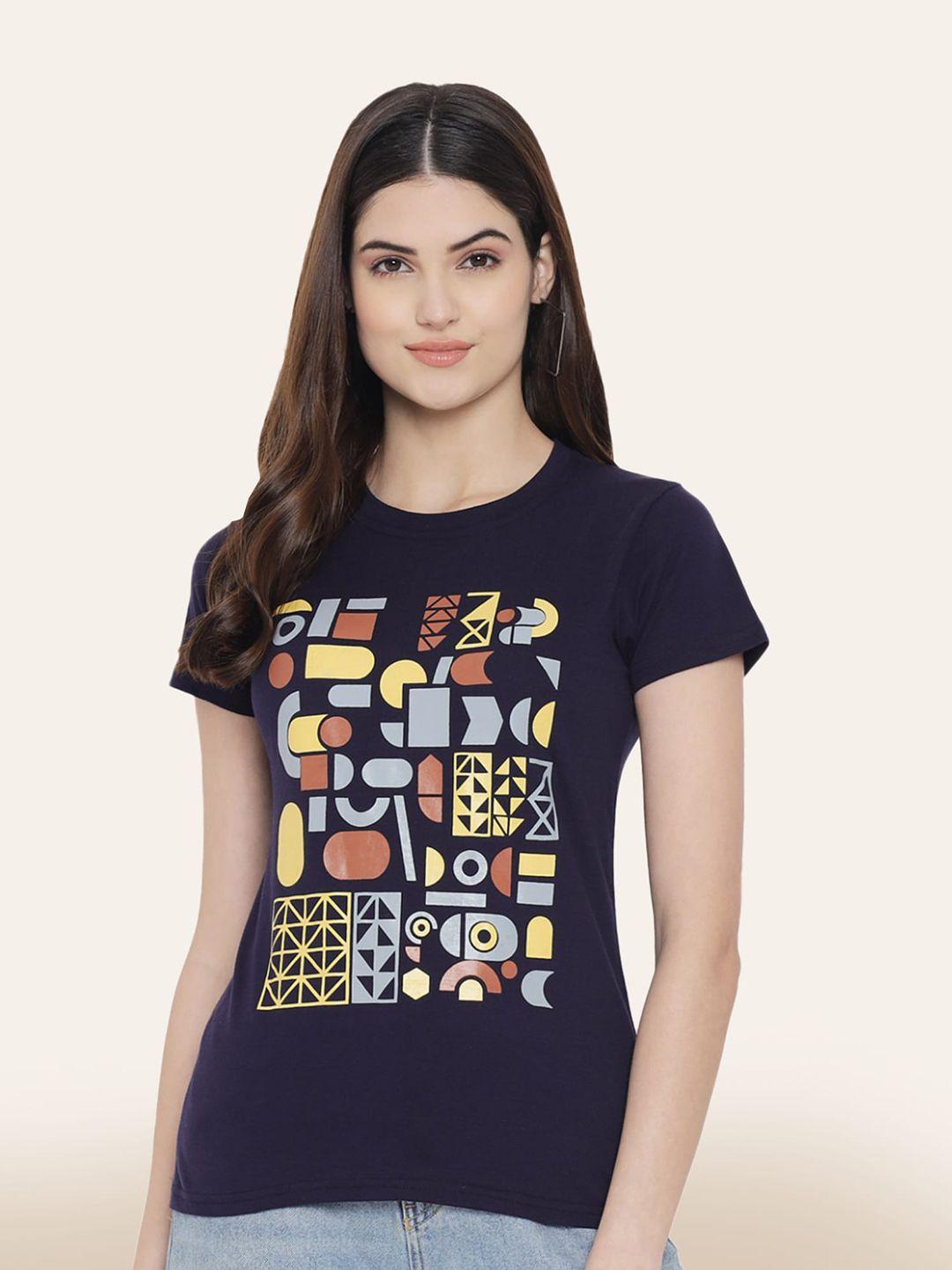 baesd geometric printed cotton t-shirt